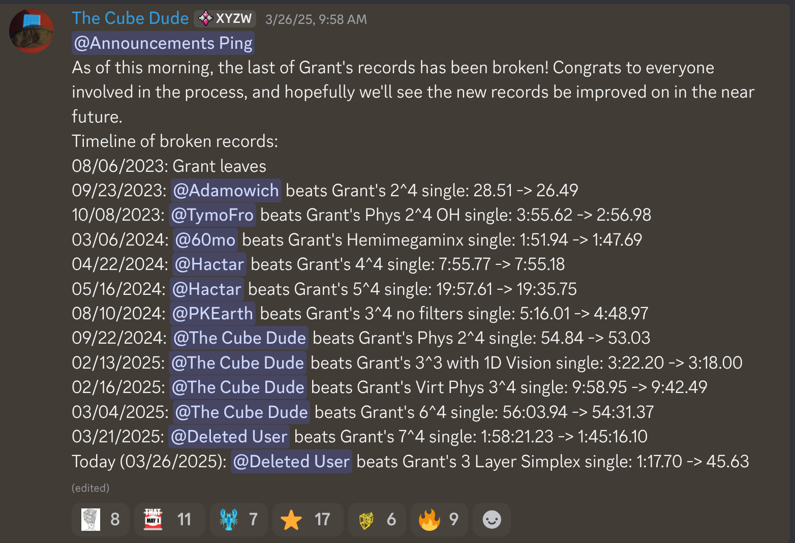 Hypercubers announcement